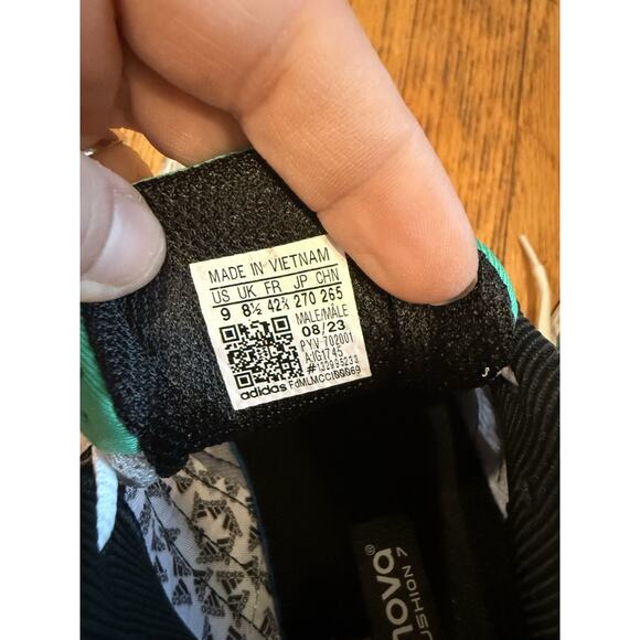 Adidas Supernova Cushion 7 IG1745 Matte Silver / Core Black / Surf Green Size 9 - Picture 9 of 10